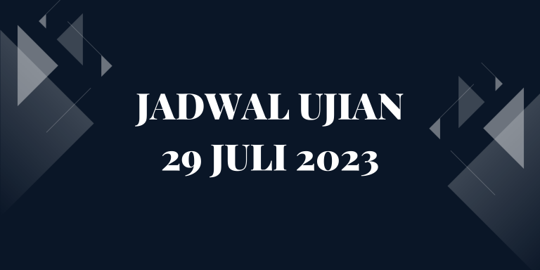 pENGUMUMAN JADWAL UJIAN (Ruangan dan waktu ujian) UMPB POLITEKNIK NEGERI BATAM TANGGAL 29 JULI 2023