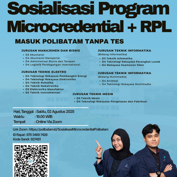 Pengumuman Hasil Seleksi Program Microcredential Politeknik Negeri Batam Tahun 2025